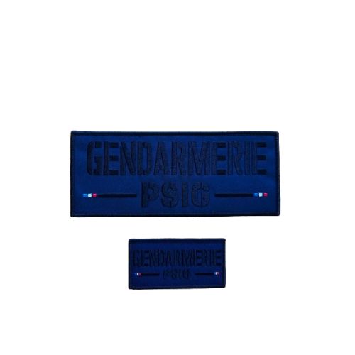 Jeu de bandes brodées Gendarmerie PSIG basse visibilité France pour Housse Tac ADN Tactical