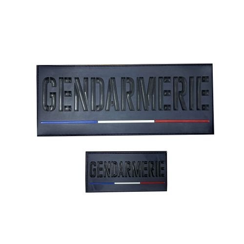 Jeu de bandes PVC Gendarmerie basse visibilité France pour Housse Tac ADN Tactical