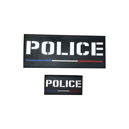 Jeu de bandes PVC Police France pour la housse Tac ADN Tactical