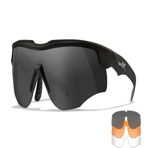 Kit lunettes Rogue Comm noir verres fumés, clairs et oranges - Wiley X