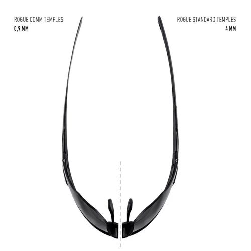 Kit lunettes Rogue Comm noir verres fumés, clairs et oranges - Wiley X