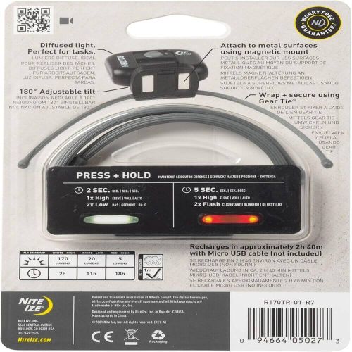 Lampe Radiant Task Light rechargeable 170 Lumens - NiteIze
