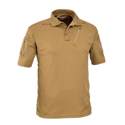 Polo respirant manches courtes avec poches en polyester mesh