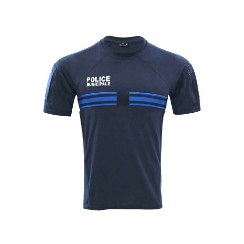 Tee-shirt Instructor Coton Dark Navy Police Municipale